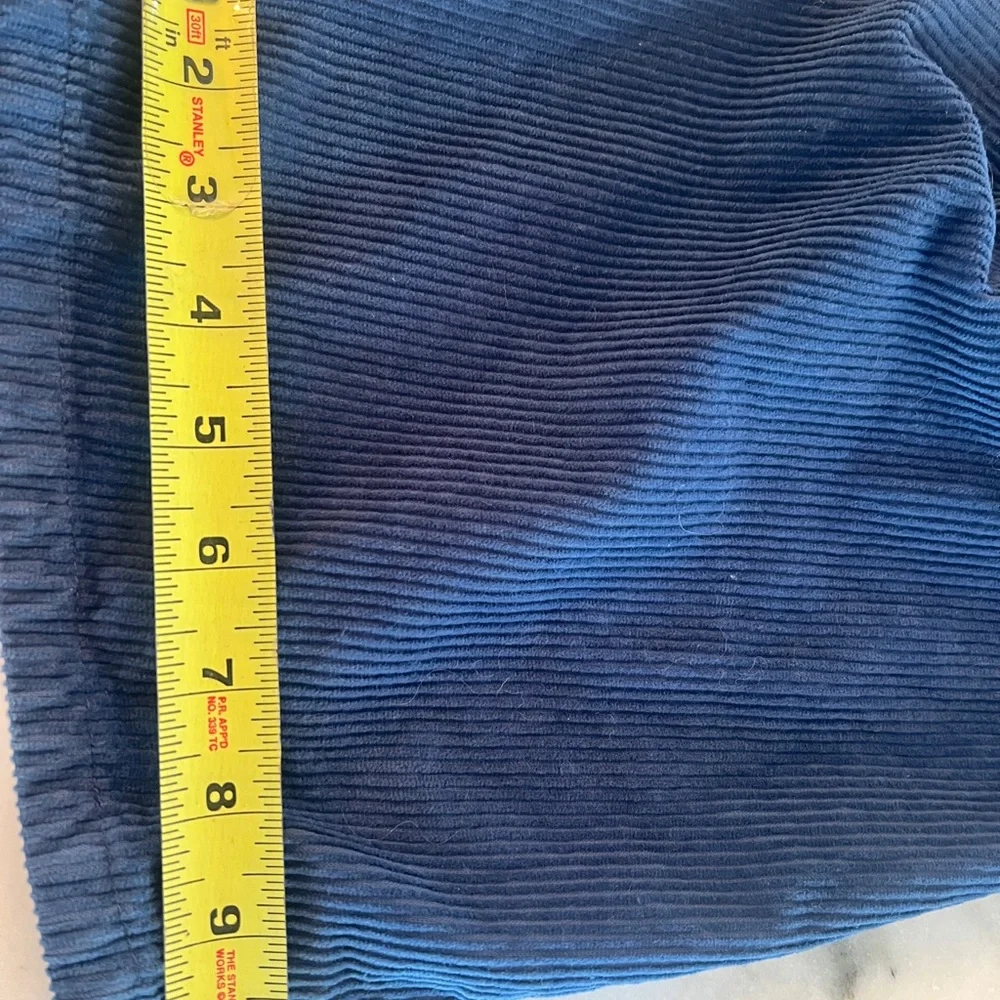 We The Free | Free People Blue Corduroy Pants XS Wide Leg Drawstring Waist - Picture 8 of 9
